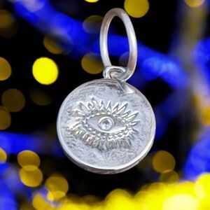 Silver Eye Pendant Charm